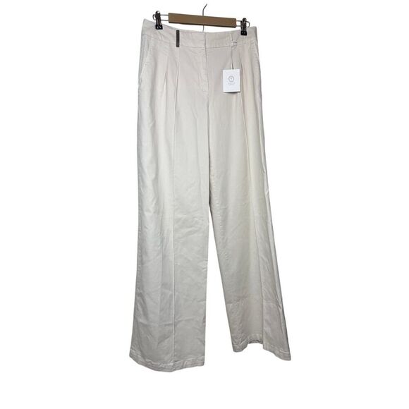 Peserico Palazzo Trousers Made in Italy NWT Women's Sz. 46 (US 10) - Picture 2 of 11